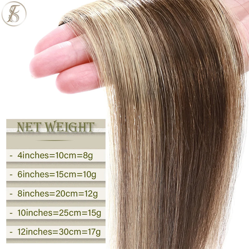 Extensiones de cabello humano de 12 pulgadas