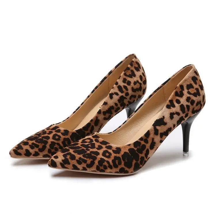 Zapatos de moda elegantes y sexys para mujer estampado de leopardo