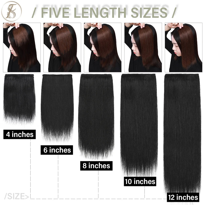 Extensiones de cabello humano de 12 pulgadas